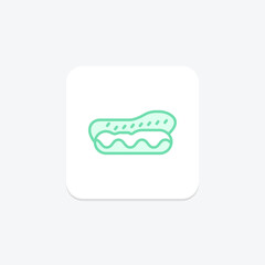 Hotdog duotone line icon , vector, pixel perfect, illustrator file