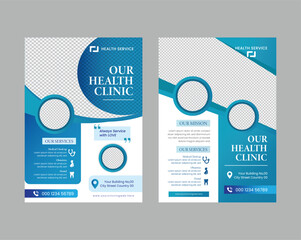 Medical service social media post design template, Medical and health care social media post design collection. card, banner, and web ad