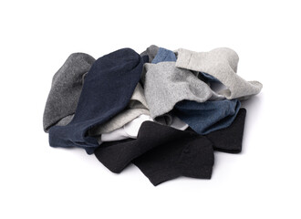 New Cotton Socks Isolated, Folded Sportswear Set, Classic Unisex Cotton Socks Collection