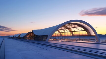 Obraz premium A smart transportation hub under construction