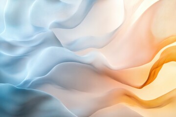 Fototapeta premium Flowing, curvaceous abstract shapes in pastel colors that create a sense of movement, soft lighting, dreamlike atmosphere, visually soothing