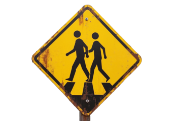 pedestrian crossing sign