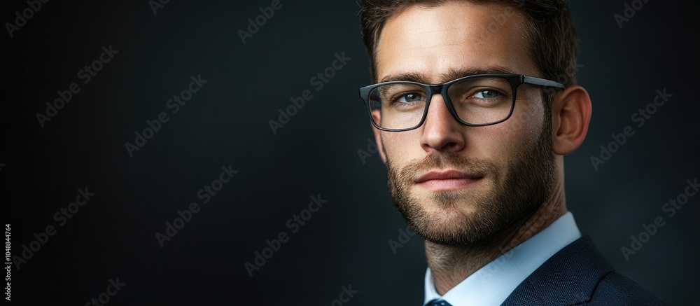 Poster Portrait of a young businessman. with copy space image. Place for adding text or design