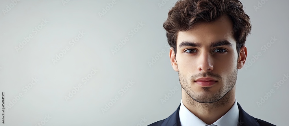 Poster Portrait of a young businessman. with copy space image. Place for adding text or design