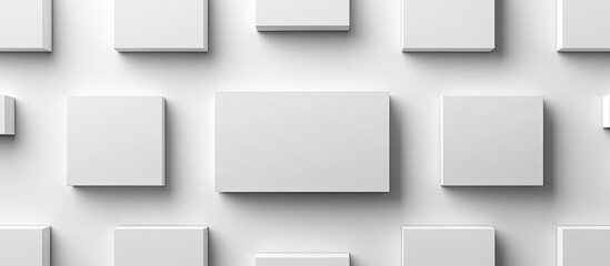 Abstract white squares pattern background.
