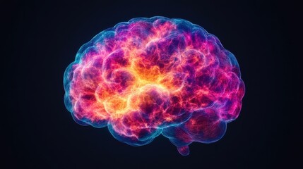 Colorful Energy Brain Illustration