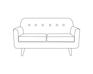 FURNITURE - thin line vector icon . Pixel perfect. Editable stroke.