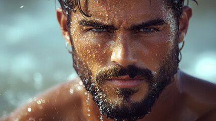 Athletic young man who is a swimmer