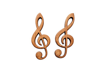 treble clef on white