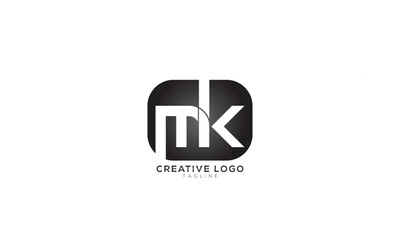 MK Abstract initial monogram letter alphabet logo design