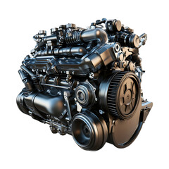 Modern Car engines on transparent background. Ai generative