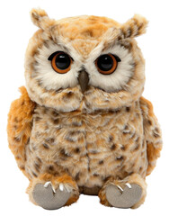 Obraz premium PNG Stuffed doll owl animal cute white background.