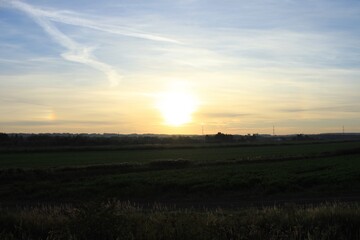 Beautiful sunrise. Moscow region. Russia.