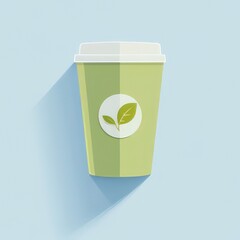 Vector hot tea with a cup