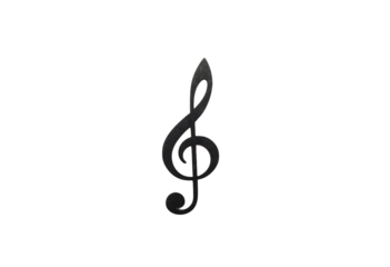 treble clef on white background