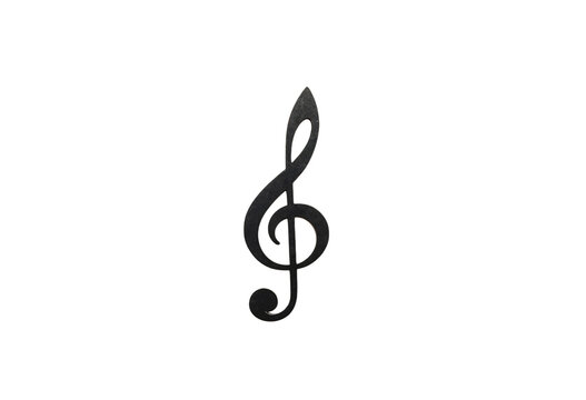 treble clef on white background