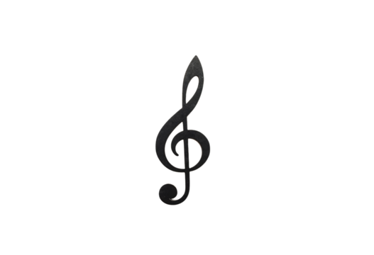 treble clef on white background