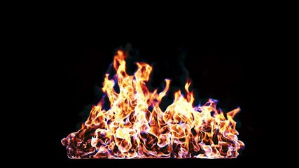 fire and flames on alpha channel