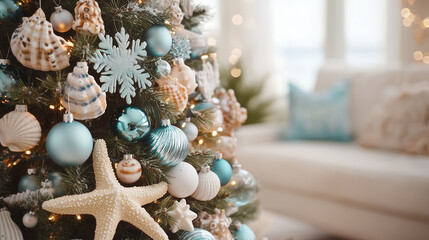 Christmas, summer, seashell, coastal, beach, nautical, starfish, white, minimalist, holiday, sand, shells, natural, decoration, festive, marine, ocean, winter, tropical, beachy, rustic, handmade, orga