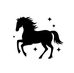 horse vector Sihlouette isolated on white background