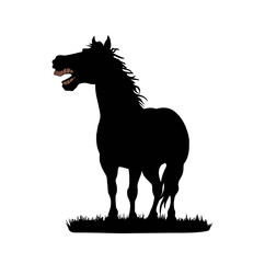 horse vector Sihlouette isolated on white background