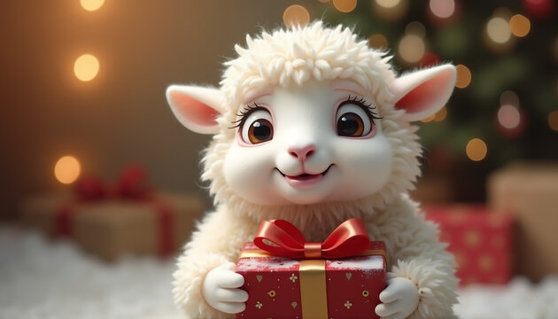 A bally little lamb with a gift