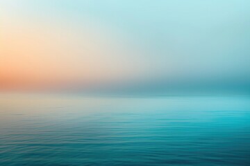 Fototapeta premium Calm Ocean Waters at Sunset with a Gradual Color Transition