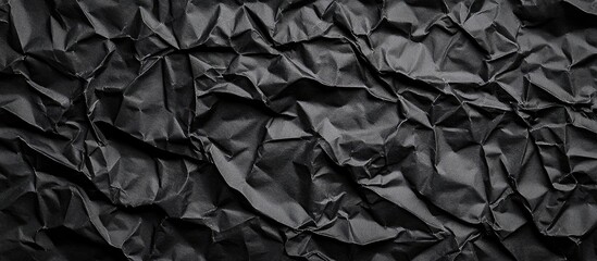 Crumpled black paper texture background Creative Design Templates. with copy space image. Place for adding text or design