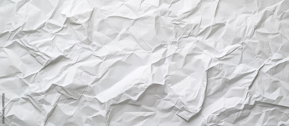 Poster Grunge textured background of wrinkled blank white paper. with copy space image. Place for adding text or design