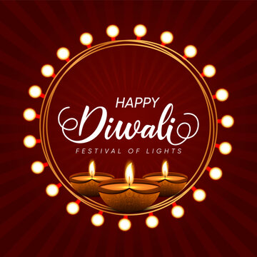 Happy Diwali post design, greetings banner design