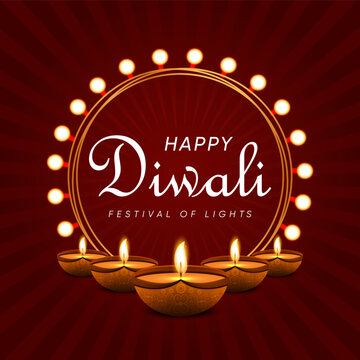 Happy Diwali post design, greetings banner design
