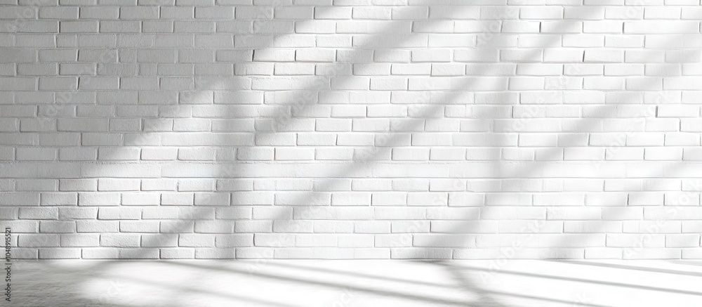 Leinwandbilder vibrant brick wall background in white. with copy space image. place for adding text or design