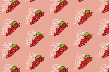 Ribes with colorful pattern background