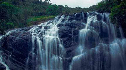 waterfall in the mountains