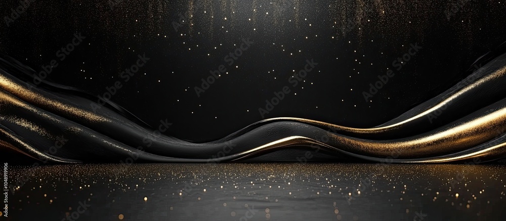 Fototapete stunning backdrop of black and gold. with copy space image. place for adding text or design