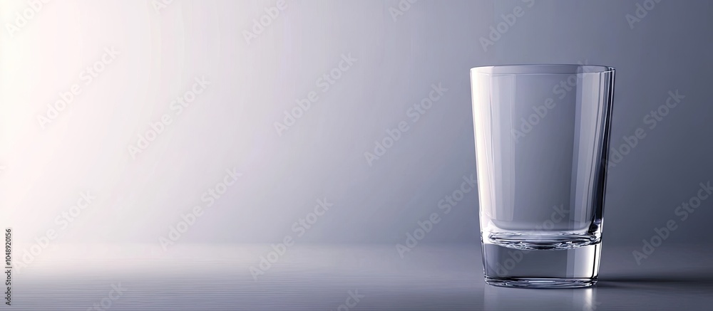 Fototapete empty transparent glass. with copy space image. Place for adding text or design