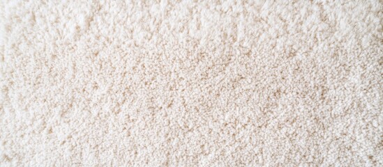 White carpet texture background from above Beige nylon carpet or mat design floor covering doormat wallpaper Soft polyester rug mockup with copyspace