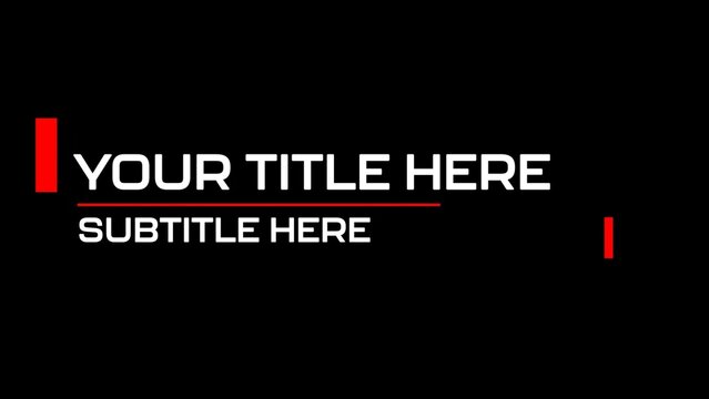 Clean Animated Title Intro