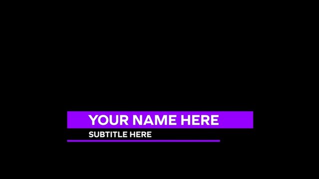 Simple Modern Lower Third Title