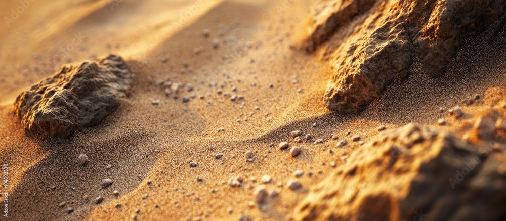 Fototapete Macro detail background image of rock and sand. with copy space image. Place for adding text or design
