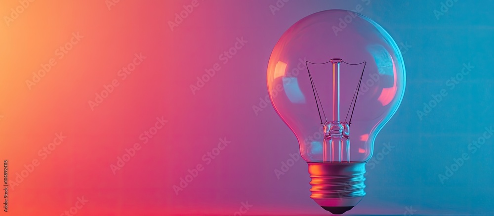 Poster light bulb on a vibrant background eco friendly energy concept ideas energy resources economy financ