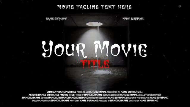 Horror Movie Intro Title with Description for Trailers