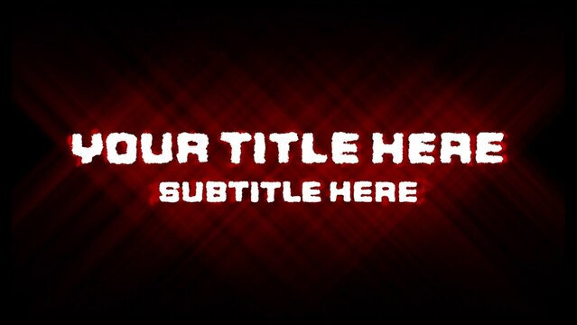 Bloody Horror Title Intro with Subtitle