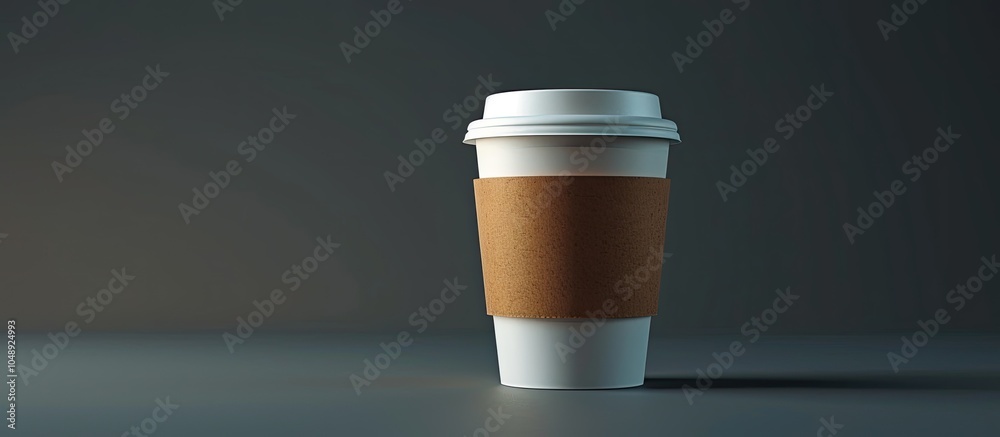 Aufkleber Coffee Cup. with copy space image. Place for adding text or design