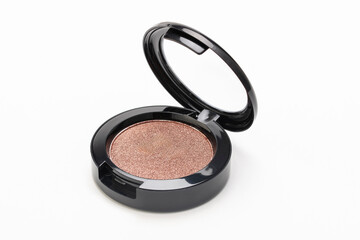 Close up of face powder on white background