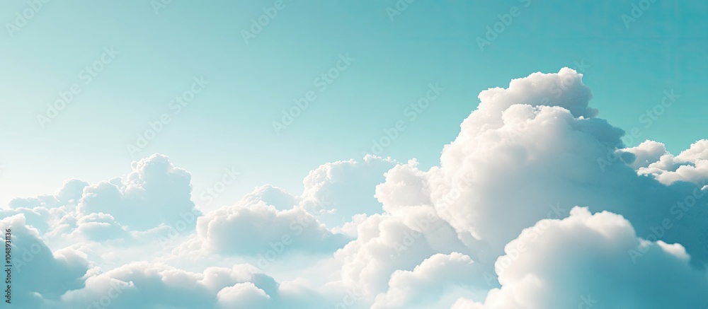Leinwandbilder white clouds in the azure sky. with copy space image. place for adding text or design