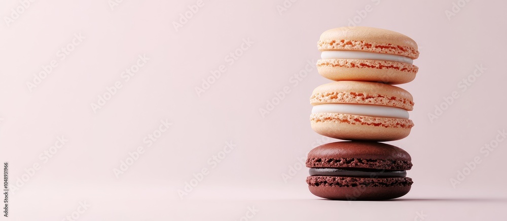 Fototapete macaroons macaroons on a white background. with copy space image. place for adding text or design