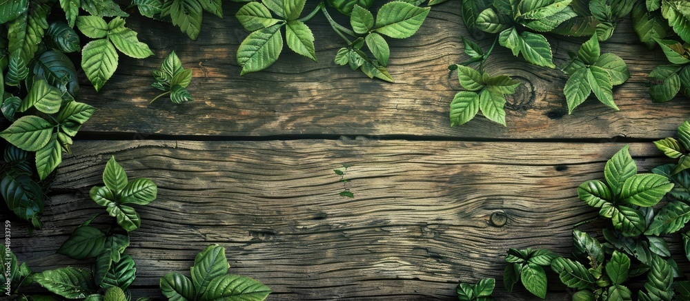 Leinwandbilder new leaves on aged wood. with copy space image. place for adding text or design