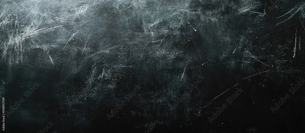 Poster Texture of chalk erased on a blackboard or chalkboard background Educational setting dark wall backdrop or learning concept. with copy space image. Place for adding text or design