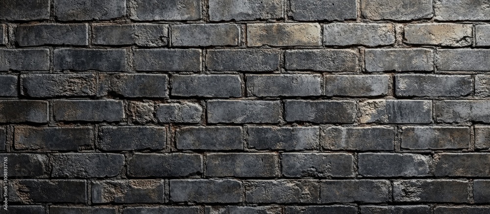 Poster Gray brick wall Outside of an old structure Retro interior texture. with copy space image. Place for adding text or design